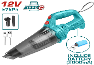 ASPIRADORA 12V/0.5L CON BATERIA 2000MA