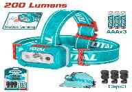 LINTERNA DE CABEZA 200 LUMENS TOTAL