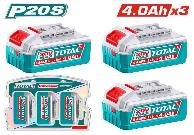 KIT DE BATERIAS 20V 4.0AH X 3PCS TOTAL