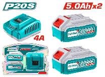 KIT DE BATERIAS Y CARGADOR 20V 5.0AH TOTAL