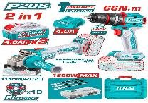 KIT TALADRO 66NM + ESMERIL INALAMBRICO 20V TOTAL