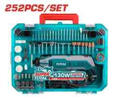 HERRAMIENTA MINI RECTIFICADORA 130W CON 252PCS TOTAL