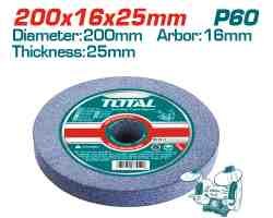 PIEDRA PARA ESMERIL DE BANCO 200MMX16X25MM P60 TOTAL