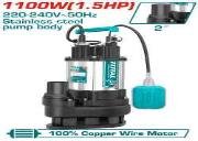 BOMBA SUMERGIBLE 1100W 1.5HP AGUA RESIDUALES TOTAL