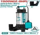 BOMBA SUMERGIBLE 1500W 2HP AGUA RESIDUALES TOTAL