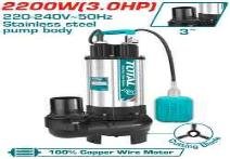 BOMBA SUMERGIBLE 2200W DE AGUA RESIDUALES TOTAL