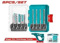 JGO PUNTAS Y BROCAS PARA ROTOMARTILLO 8PCS SDS-PLUS TOTAL