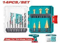 JGO DE BROCAS POR 14PCS HSS 4341 Y BROCAS ESCALONADAS TOTAL