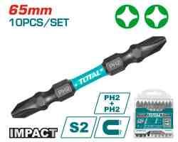 JGO PUNTAS MAGNET IMPACT 10PCS 65MM PH2+PH2
