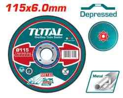 DISCO DESBASTE P/ METAL ABRASIVO 115MM X 6MM TOTAL