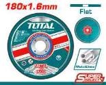 DISCO CORTE P/ METAL ABRASIVO 180MM X 1.6MM TOTAL