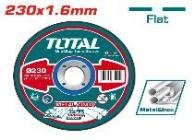 DISCO CORTE P/ METAL ABRASIVO 230MM X 1.6MM TOTAL