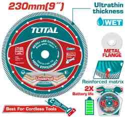 DISCO DIAMANTADO ULTRADELGADO 9" 230MM TOTAL
