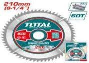 DISCO SIERRA 8-1/4" X 60T P/ ALUMINIO TOTAL