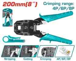 ALICATE APRIETE TERMINAL CRIMPIADORA 8" TOTAL