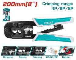 ALICATE APRIETE TERMINAL CRIMPIADORA 8" TOTAL