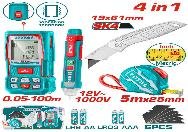 KIT MEDIDOR DE DISTANCIA + DETECTOR DE VOLTAJE + HUINCHA + CARTONERO TOTAL