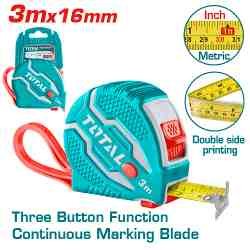 HUINCHA DE MEDIR 3MTS X 16MM TOTAL 3B