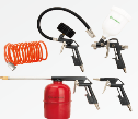 KIT DE PISTOLAS DE PINTAR Y PULVERIZADORA CON COPA POR 5PCS LUTIAN