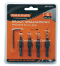 JGO BROCAS PILOTO AVELLANADOR POR 4PCS MAKAWA