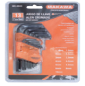 JGO LLAVE ALLEN CROMADO POR 13PCS MAKAWA