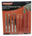 JGO DE PINZAS CROMADO 7PCS MAKAWA