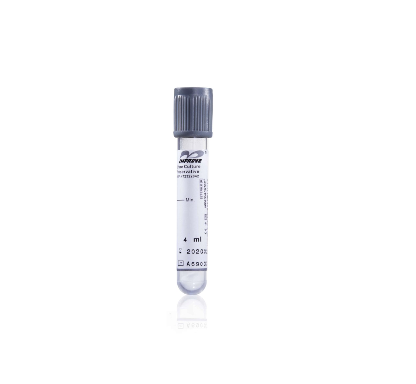 Tubos al vacío tapa Gris 2 ml Glucosa Improve pack total x 500 unid