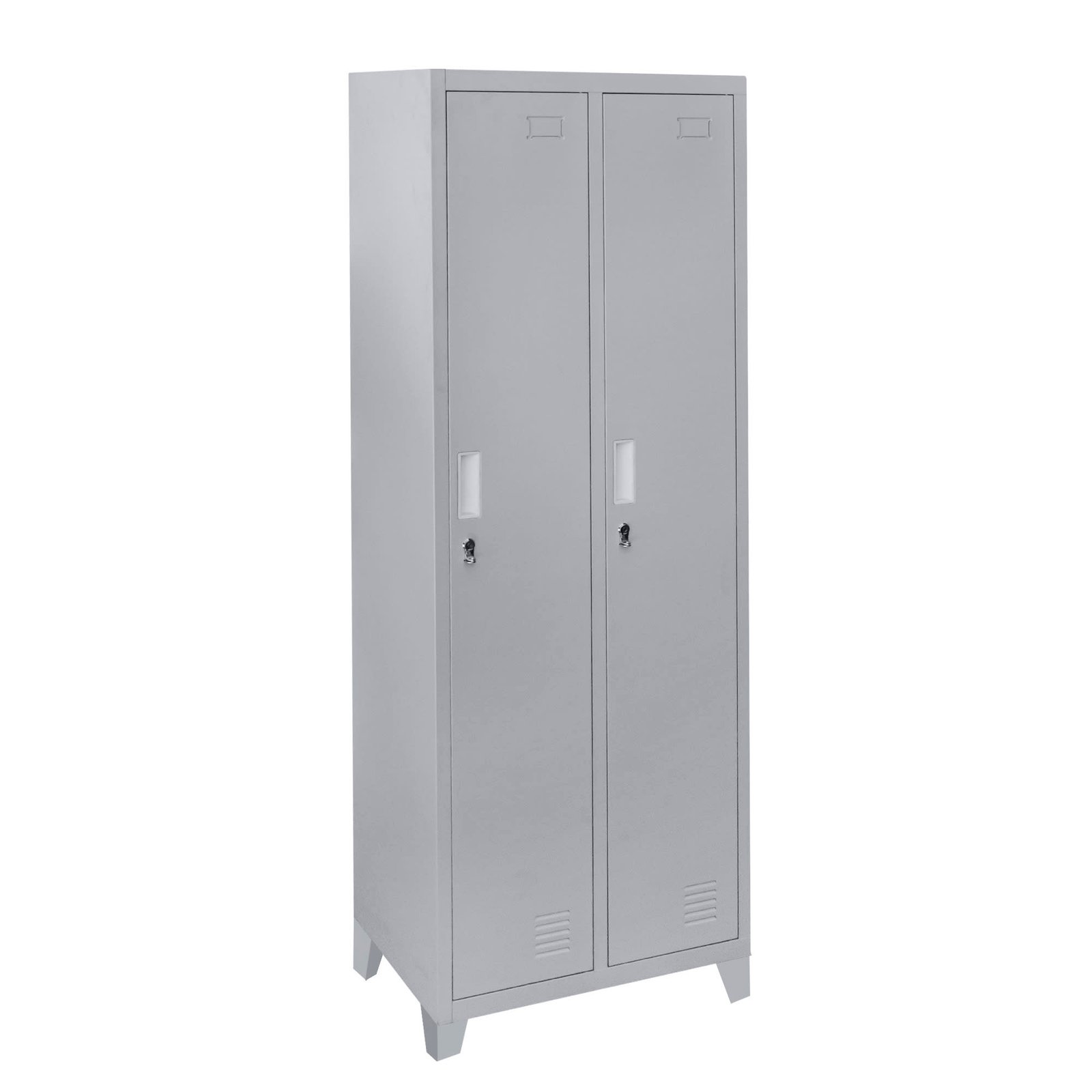 Locker Metálico 2 Cuerpos 2 Puertas con Portacandado