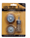 JGO ESCOBILLAS RUEDA 3PCS NEVA