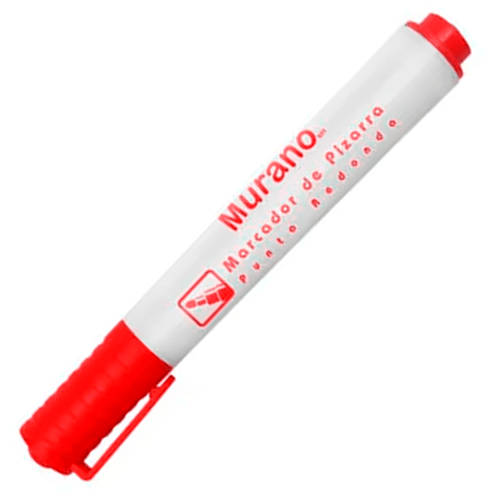 Marcador De Pizarra Desechable Punta Redonda Rojo Cuerpo Plástico