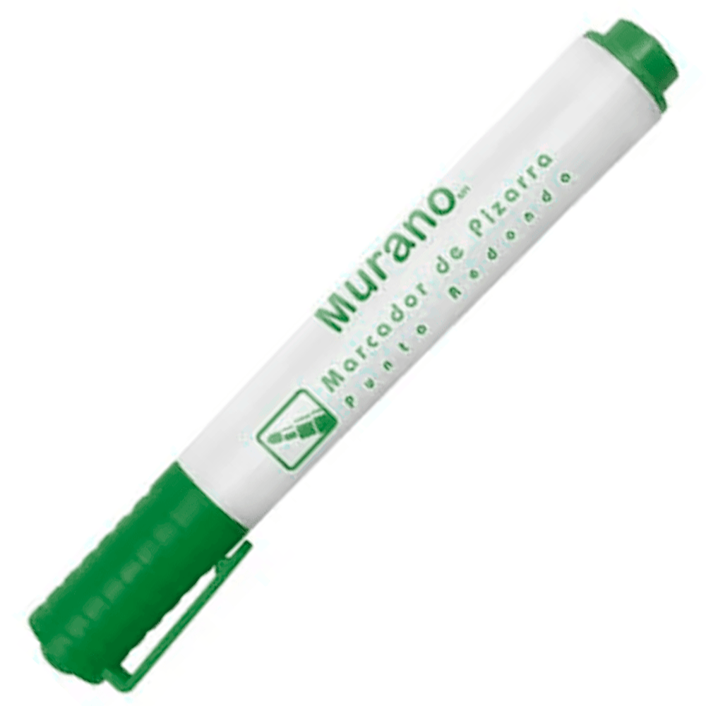 Marcador De Pizarra Desechable Punta Redonda Verde Cuerpo Plástico