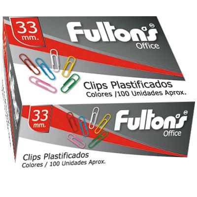 Clip N1 Red Colores Surtido 33 Mm Plástico Caja 100 Unidades