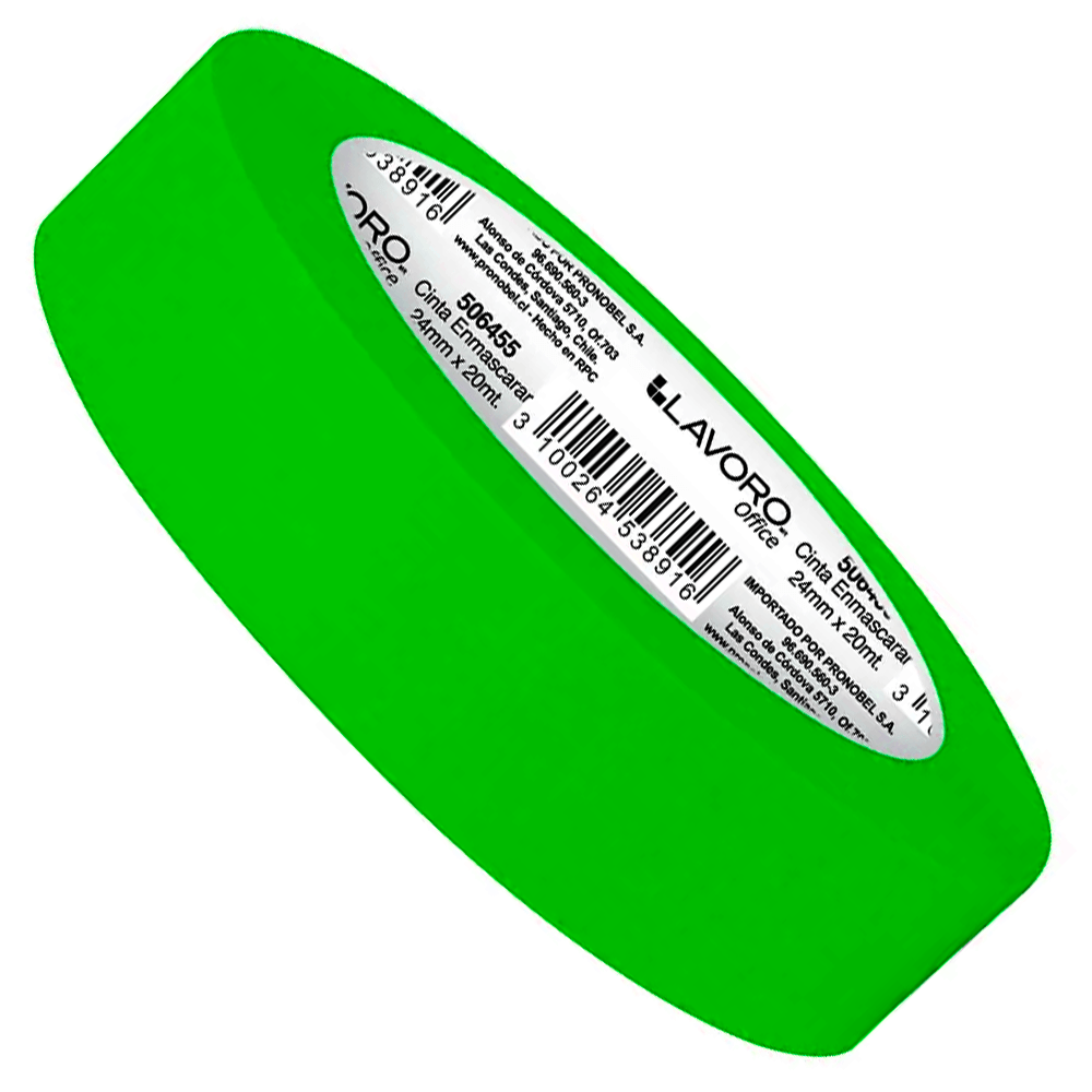 Cinta Enmascarar 24 Mm x 20 Mt Verde