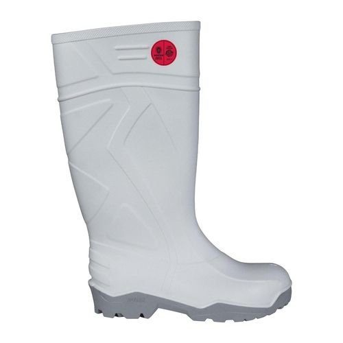 Bota de Seguridad V-Flex 933 PVC Punta y Plantilla Acero Blanca