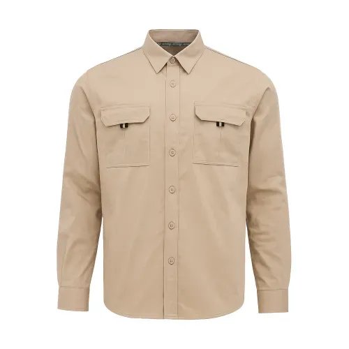 Camisa Activex Gabardina 80/20 UV Beige