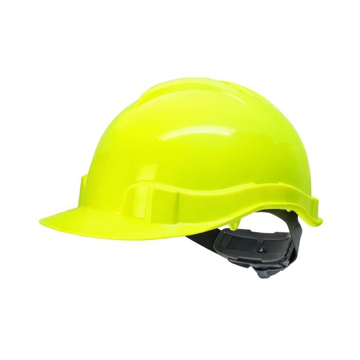 Casco Activex I Amarillo Flúor Arnes cinta 6 Puntas Ratchet