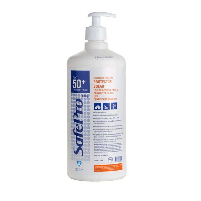 Protector Solar SafePro FPS 50+ 1 kg c/válvula